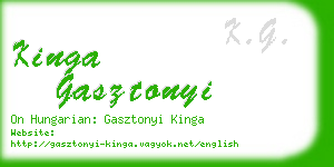 kinga gasztonyi business card